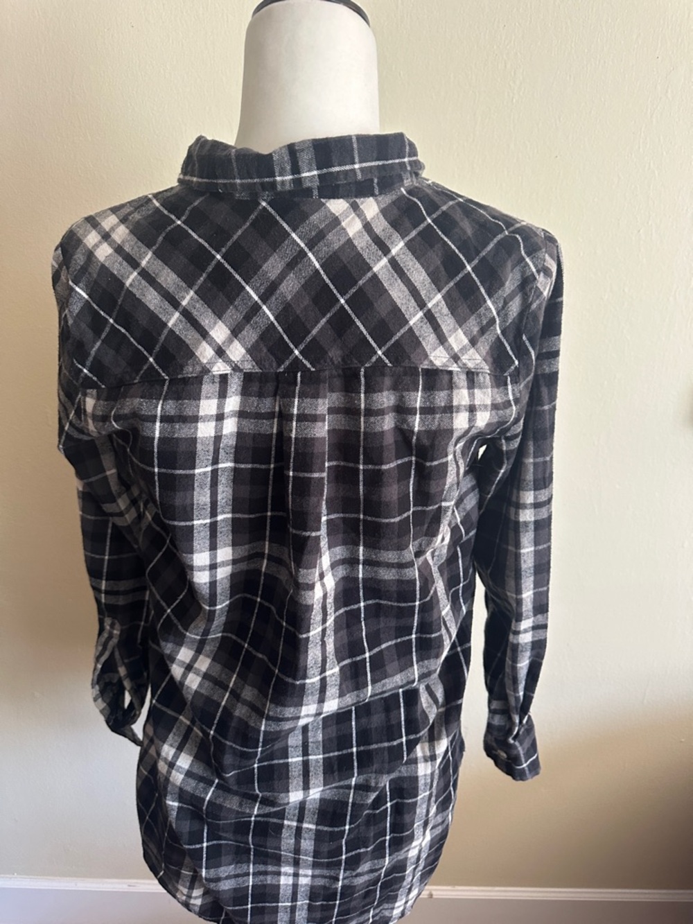 Joe Fresh Black & White Plaid Button-Down Shirt - Picture 2 of 2